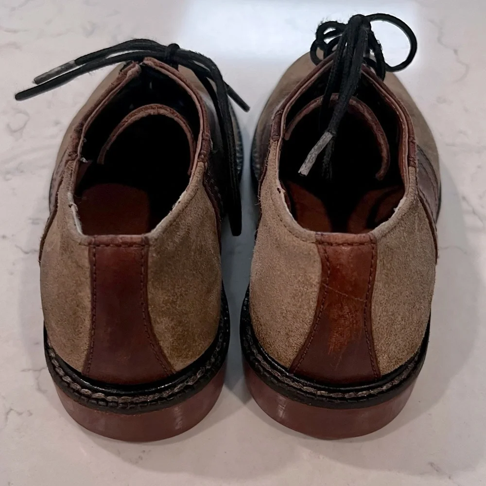 CREWCUTS Suede Leather Oxford Lace Up Loafers Size 10